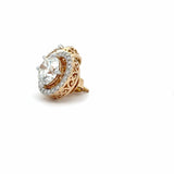 Ivana Jewels Earrings Centre Solitaire Round Diamond 4-prong basket Setting & Side Round Diamonds Channel Setting Stud Earring