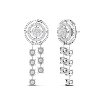 Ivana Jewels Earrings Circle Diamond Drop Earrings