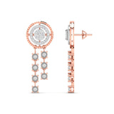 Ivana Jewels Earrings Circle Diamond Drop Earrings
