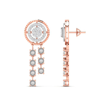 Ivana Jewels Earrings Circle Diamond Drop Earrings