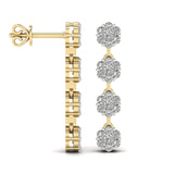 Ivana Jewels Earrings Circular Crystal Cluster Drop Earring