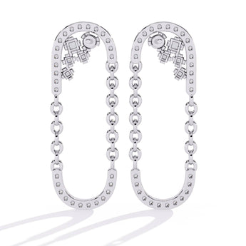 Ivana Jewels Earrings Classic Diamond  U-Hoop Earrings
