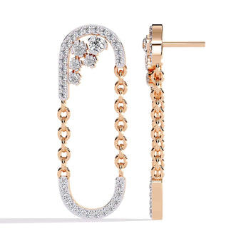 Ivana Jewels Earrings Classic Diamond  U-Hoop Earrings