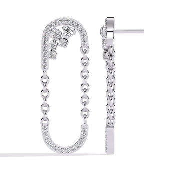 Ivana Jewels Earrings Classic Diamond  U-Hoop Earrings
