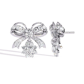 Ivana Jewels Earrings Dainty Bow and Crystal Earrings