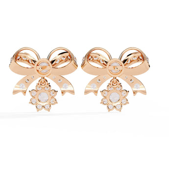 Ivana Jewels Earrings Dainty Bow and Crystal Earrings