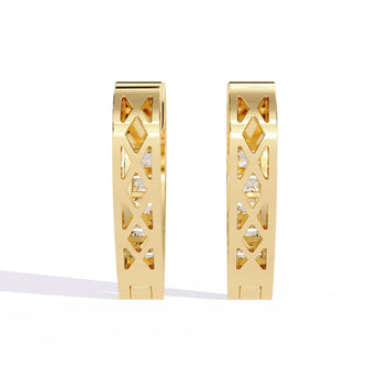 Ivana Jewels Earrings Diamond Accent Hoop Earrings