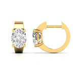 Ivana Jewels Earrings Diamond Huggie Earrings in Gold
