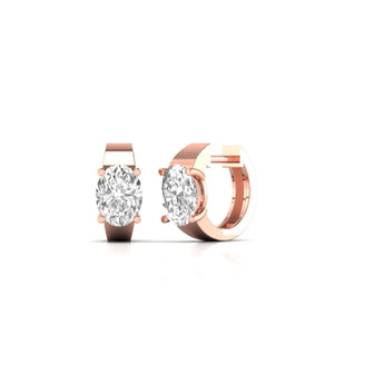 Ivana Jewels Earrings Diamond Huggie Earrings in Gold