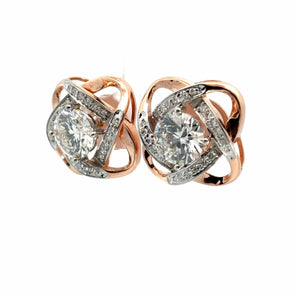 Ivana Jewels Earrings Diamond Knot Earrings