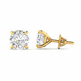 Ivana Jewels Earrings Diamond Stud Earrings in Gold