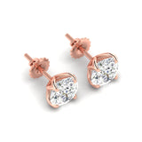 Ivana Jewels Earrings Diamond Stud Earrings in Rose Gold