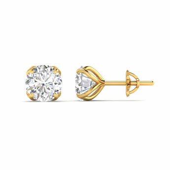 Ivana Jewels Earrings Diamond Stud Earrings in Rose Gold