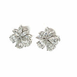 Ivana Jewels Earrings Fancy Marquise & Pear Shape Diamonds Hoops Earrings