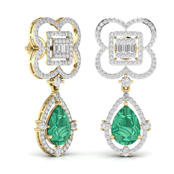 Ivana Jewels Earrings Fancy Shape Diamonds & Round Shape Diamonds Earring
