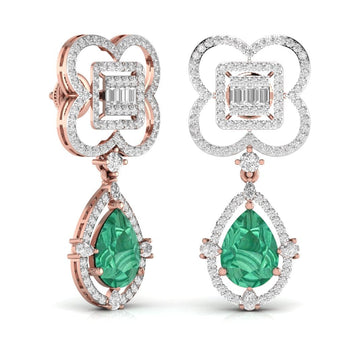 Ivana Jewels Earrings Fancy Shape Diamonds & Round Shape Diamonds Earring