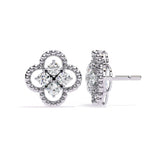 Ivana Jewels Earrings Four-Stone Clover Diamond Earrings