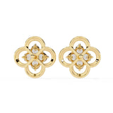 Ivana Jewels Earrings Four-Stone Clover Diamond Earrings