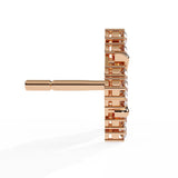 Ivana Jewels Earrings Geometric Diamond Stud Earrings