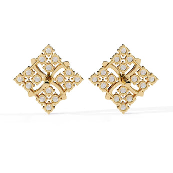 Ivana Jewels Earrings Geometric Diamond Stud Earrings