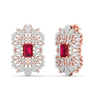 Ivana Jewels Earrings Gold Emerald Drop Earrings