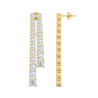 Ivana Jewels Earrings Minimalist Diamond Bar Earrings