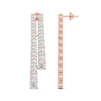 Ivana Jewels Earrings Minimalist Diamond Bar Earrings