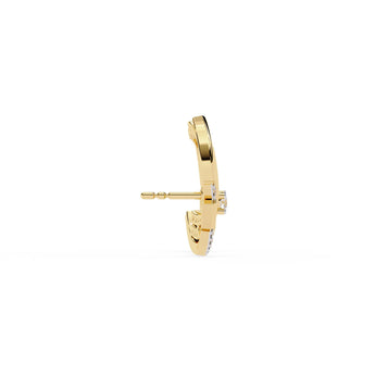 Ivana Jewels Earrings Modern Hoop Diamond Earrings