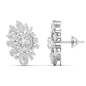 Ivana Jewels Earrings Oval & Marquise Diamond Earrings Sets.