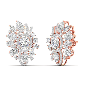 Ivana Jewels Earrings Oval & Marquise Diamond Earrings Sets.