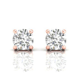 Ivana Jewels Earrings Rose Gold / 14KT 0.50 Carat Each Solitaire Each 4-Prongs Setting Stud Earring