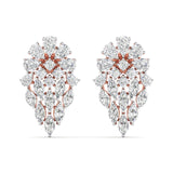 Ivana Jewels Earrings Rose Gold / 14KT 3.8ct Pear & Marquise Diamond Gold Earrings