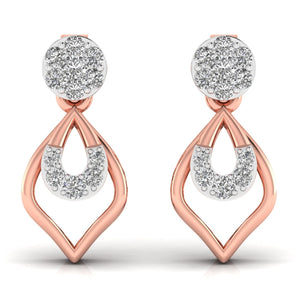 Ivana Jewels Earrings Rose Gold / 14KT Blinging Lab Grown Diamond Earrings