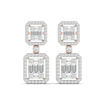 Ivana Jewels Earrings Rose Gold / 14KT Bridal Diamond Earrings