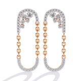 Ivana Jewels Earrings Rose Gold / 14KT Classic Diamond  U-Hoop Earrings