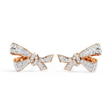 Ivana Jewels Earrings Rose Gold / 14KT Delicate Diamond Bow Earrings