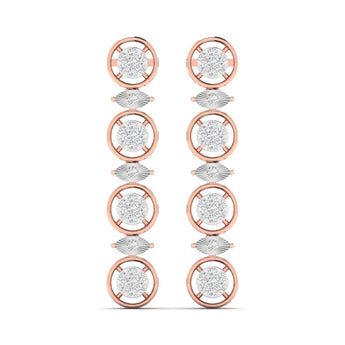 Ivana Jewels Earrings Rose Gold / 14KT Designer Diamond Earrings