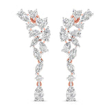 Ivana Jewels Earrings Rose Gold / 14KT Diamond Cluster Cascade Earrings