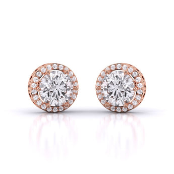 Ivana Jewels Earrings Rose Gold / 14KT Diamond Sparkler Studs
