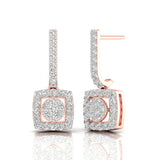 Ivana Jewels Earrings Rose Gold / 14KT Geometric Drop Earrings