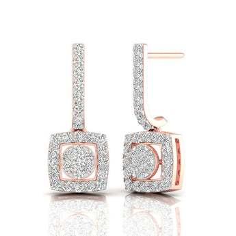 Ivana Jewels Earrings Rose Gold / 14KT Geometric Drop Earrings