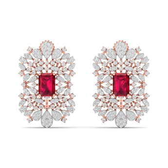 Ivana Jewels Earrings Rose Gold / 14KT Gold Emerald Drop Earrings