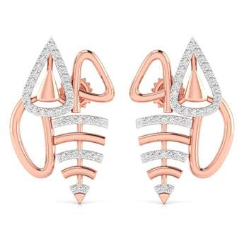 Ivana Jewels Earrings Rose Gold / 14KT Interlocking Hoop Earrings