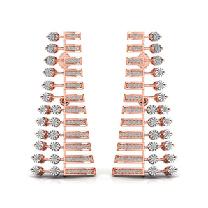 Ivana Jewels Earrings Rose Gold / 14KT Lab Grown Diamonds Hanging Earring