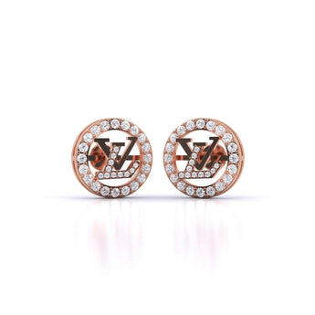 Ivana Jewels Earrings Rose Gold / 14KT Louis Vuitton Monogram Earrings