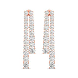 Ivana Jewels Earrings Rose Gold / 14KT Minimalist Diamond Bar Earrings