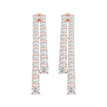 Ivana Jewels Earrings Rose Gold / 14KT Minimalist Diamond Bar Earrings
