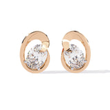 Ivana Jewels Earrings Rose Gold / 14KT Modern Diamond Stud Earrings