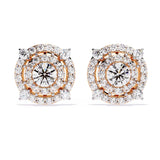 Ivana Jewels Earrings Rose Gold / 14KT Multi-Halo Diamond Earrings