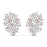 Ivana Jewels Earrings Rose Gold / 14KT Oval & Marquise Diamond Earrings Sets.